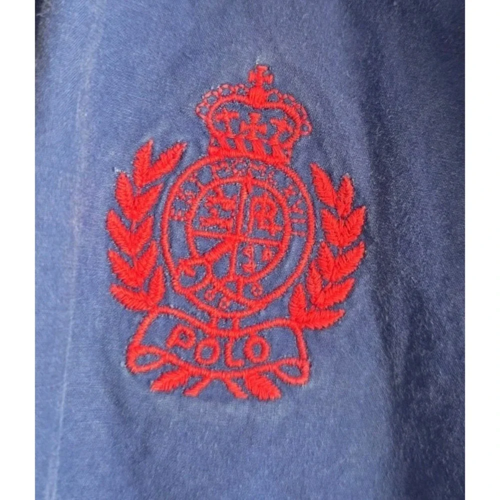 Polo Ralph Lauren Large Crest Embroidered Vintage 90s Varsity Jacket Sz M Youth